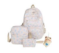 Generico Coquette Bow Backpack, Cute Kawaii Backpack 3Pcs Set (Blue)