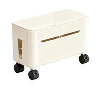 Generico Cord Organizer Box - Tabletop Wire Storage With Wheels | Desktop Wire Storage Box, Power Cord Desk - - Cable Organizer For Homeowners, College Students, Tech Enthusiasts