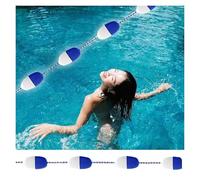 Generico Corda di Sicurezza per corsie da Piscina, in Nylon Resistente con galleggianti e Gancio in Acciaio Inossidabile, Blu e Bianca ad Alta visibilità, 31 m/101,71 Piedi, divisorio per Piscine INT