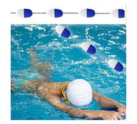 Generico Corda di Sicurezza Regolabile per Piscina - Galleggiante in Nylon Intrecciato Blu e Bianco ad Alta visibilità da 12 Metri, Perfetto per delimitare Le corsie di Nuoto, Attrezzatura Resistente