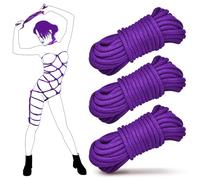 Generico Corda per il sesso Bondage BDSM - 3Pack 10M/32Ft Set di corde per il sesso in cotone per principianti BDSM, 8MM Shibari Corde per il sesso Bondage Kit di vincoli Fetish SM Sex Toys
