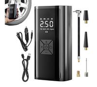 Generico Cordless Car Tire Inflator - Portable Handheld Power Pump, Heavy Duty Battery Quick Inflate Technology | Universal Vehicle Valve Adaptors for SUV, Roadside Security