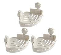 Generico Corner Shower Rack - 3 Tier Organizer | No Drill Suction Cup Shower Shelf With Hooks, 40 Lbs Load Capacity For Bathtub, Hotel, Home, Apartment, Dorm, Nursery, Soap And Toiletries