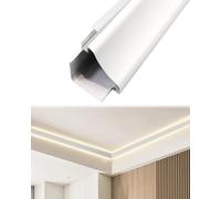 Generico Cornice a LED per soffitto con Canale diffusore, Finitura in Alluminio per Illuminazione indiretta, Binario a Strisce LED da 17 m (55,8 Piedi) per Camera da Letto, luci di Copertura per soff
