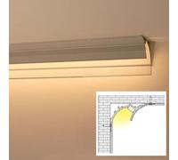 Generico Cornice Decorativa a LED per soffitto, diffusore in Alluminio da 1,4 m per Illuminazione indiretta, Profili per cornici in Gesso, Illuminazione a Gola per la Decorazione della casa, soluzion