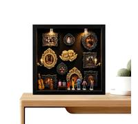 Generico Cornice Espositiva Shadow Case | con Figure Incluse, Facile Installazione,Mini Museo in Shadow Case Frame | per Housewarming Matrimonio Compleanno Fidanzata Coppie