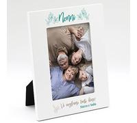 Generico Cornice nonni personalizzata con foto inclusa. Regalo festa nonno. Compleanno Nonna/o. Firma la cornice con il tuo nome e inserisci la foto (13 x 18 cm | VERTICALE, Nonni)