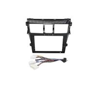 Generico Cornice per Autoradio Cornice Autoradio da 9 Pollici per Vios per Yaris 2008-2014 con Lettore MP5 Frontalino E Copertura Cruscotto Stereo Formato 2 DIN(UV with Cable)
