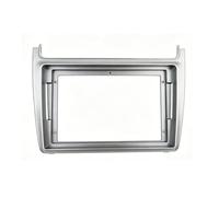 Generico Cornice per Autoradio Mascherina per Autoradio 2 DIN da 9" per VW per Polo 2009+ Pannello di Montaggio Stereo Frontalino Supporto per Console Centrale(Argento)