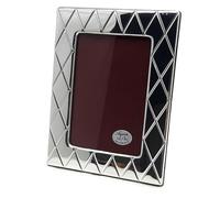 Generico Cornice per foto ALISEO in argento massiccio 925/1000 con retro in legno lucidato adatta a fotografie dimensioni 90mm x 130 mm