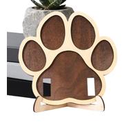 Generico Cornice Per La Memoria Del Cane - Ornamento In Legno A Forma Di - Cornice Foto Memoriale Per Gatto A Forma Di Carina | per Lutto Morte Perdita Cucciolo Gatto Razza Piccola Media Grande Tomba