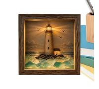 Genérico Cornici artistiche ricordo da spiaggia con luce LED calda