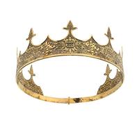 Generico Corona Di Stile Classico Per Uomo e Ragazzi Realizzata Materiali in Lega Leggera e Confortevole Adatta Per Feste Di Compleanno Matrimoni e Spettacoli Teatrali Artigianato Dettaglia