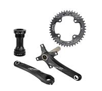 Generico Corona for Bicicletta 104BCD Lega di Alluminio for Bici con Piastra Inferiore 170mm Nera 32T 34T 36T 38T(Crank BB Round 42T,175mm)