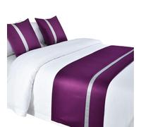 Generico Corridori Letto, Reversibile Fatto a Mano Perfetto, 1.2M Morbido Come la Seta, Protezione per il Letto, per la Casa e L'hotel-purple