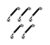 Generico Corrimano di Sicurezza for ringhiera for WC in Acciaio Inossidabile 304, Compatibile con la prevenzione delle Cadute della Barra Sostegno del Bagno(Black 5PCS)