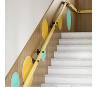 Generico Corrimano in legno for bambini con disabilità, scale for asili nido for la sicurezza, ringhiera a parete(Yellow,250CM/8.2FT)