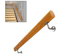 Generico Corrimano per Scale, corrimano per Scale, staffe per Esterni, corrimano per gradini, ringhiere per Scale, Patio, Recinzione, palo, Kit Moderno Ovale in Legno per Scale, ringhiera Antiscivolo