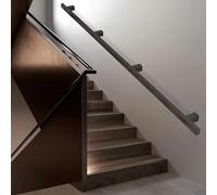 Generico Corrimano per Scale, ringhiere per Esterni, Scale da Giardino, corrimano Moderno Nero per Scale Interne/Esterne - Ringhiera in Ferro battuto in Metallo, Kit di maniglioni di Sicurezza, Asta