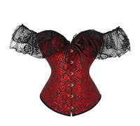 Generico Corsetto da Donna Taglie Forti Lace Up Slim Stretto Osso di Plastica Underbust Cuore Stringivita Modellante Nero Push Corsetti per Esaltare Le Dimensioni della Vita