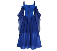 Generico Corsetto da Pirata Donna Top Abito Halloween Rinascimentale Costume Terrifier Oro Medusa Noleggio Lilla Giallo Costume Vestito da Strega Donna Vestiti di Halloween 3XL