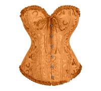 Generico Corsetto Donna 2025 Bustier Steccato in Pizzo Dimagrante Eleganta Satin Bustino Femminile con Bretelle Halloween Festa per Esaltare Le Dimensioni della Vita