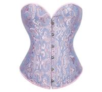 Generico Corsetto Donna 2025 Lace Up Slim Stretto Osso di Plastica Underbust Stile Medievale da Pirata Cintura Nero Modellante Elegante Bustino per Halloween E Natale Costumi