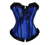 Generico Corsetto Donna con Fiocco Decorativo e Allacciatura, Bustier Stile Gothic Vintage per Carnevale, Festival, Eventi a Tema e Serate Speciali