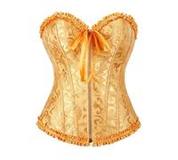 Generico Corsetto Donna Sexy,Corsetto Bustier Body con Lacci E Cerniera Posteriore Modellante per Feste di Matrimonio Snellente E con Supporto Sottoseno