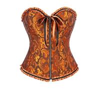 Generico Corsetto Donna Sexy,Corsetto Bustier Body con Lacci E Cerniera Posteriore Modellante per Feste di Matrimonio Snellente E con Supporto Sottoseno