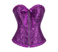 Generico Corsetto Donna Sexy,Corsetto Bustier Body con Lacci E Cerniera Posteriore Modellante per Feste di Matrimonio Snellente E con Supporto Sottoseno