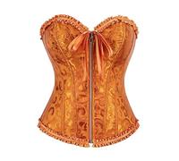 Generico Corsetto Donna Sexy,Corsetto Bustier Body con Lacci E Cerniera Posteriore Modellante per Feste di Matrimonio Snellente E con Supporto Sottoseno