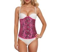 Generico Corsetto Donna Vintage Corsetti Top Gotico Slim Elegante Cuore Stringivita Modellante Halloween Festa Stretto Gilet Shapewear