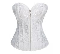 Generico Corsetto Donna Vintage,Corsetto Bustier Body con Lacci E Cerniera Posteriore Modellante per Feste di Matrimonio Snellente E con Supporto Sottoseno