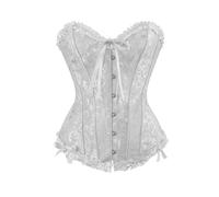 Generico Corsetto Donna Vintage Lace Up Slim Satin Bustino Modellante Cintura Nero Elegante Gioco Pirata