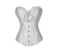 Generico Corsetto Nero Donna - Corsetto Top Donna Elegante Bustino Corsetti Stringivita Bustier Black Corset Nero Pizzo Gothic Costume Halloween Curvy Steampunk Corpetto Modellante