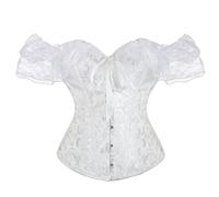 Generico Corsetto Vintage Donna Steampunk Bustino Corsetti Pirata Iancheria in Stile Gotico, Top in Raso,Corsetti Cosplay Halloween
