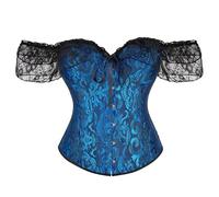 Generico Corsetto Vintage Donna Steampunk Bustino Corsetti Pirata Iancheria in Stile Gotico, Top in Raso,Corsetti Cosplay Halloween