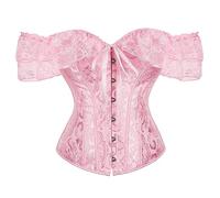 Generico Corsetto Vintage Donna Steampunk Bustino Corsetti Pirata Iancheria in Stile Gotico, Top in Raso,Corsetti Cosplay Halloween