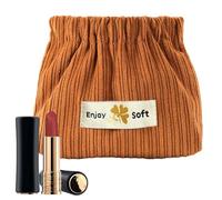 Generico Cosmetico Armadietto Cosmetico in Côteélé Velvet - Make up Prendi senza fili, piccola borsa cosmetica in Côte Velvet | Borsa di stoccaggio portatile con apertura elastica, contenitore