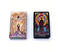 Generico Cosmic Garden Tarot, Mazzo di 78 Carte Illustrate, Tarocchi Divinatori con Design Artistico e Mistico