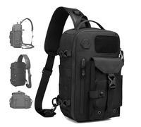 Generico Cosmos Explorer Sling Bag, Anti Theft Tactical, Scratchproof and Waterproof, Dustproof, with Belt Buckle Shoulder Bag (Black)