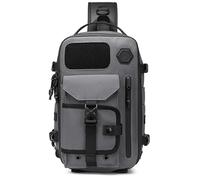 Generico Cosmos Explorer Sling Bag, Anti Theft Tactical, Utdoor Hiking Waterproof Crossbody Shoulder for Hiking Travel (Gray)