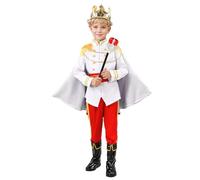 Generico Cosplay Bambini Abito Da Corte Storico Festa Formale Capo Per Ragazzi e Ragazze Evento a Tema Natale Halloween Decorazione E Stile (White, 3-4 Years)