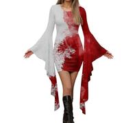 Generico Cosplay Costumi Carnevale Costume Da Vampiro Ragazze Strega Abito Abbigliamento Rinascimentale Felpa Donna Con Cappuccio Vestito Regina Halloween