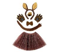 Generico Costume Animale,con Cerchietto Orecchie e Gonna Tutù,Set Costume da Festa 6 Pezzi con Papillon - per Donne Uomini Bambine Bambini Cosplay Maschere Recite Scolastiche Compleanni