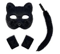Generico Costume Animali per Ragazze - Cosplay Peluche - con Guanti Reali Testa Traspirante Fascia Regolabile per Foto Mascotte Scuola COSPLAY