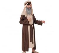 Genérico Costume arabo per travestimenti e feste, costume arabo per palcoscenico, costume da personaggio di età avanzata, per uomini giovani per feste, spettacoli sul palco e teatro