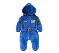 Generico Costume Astronauta Bambino, Vestito Spaziale Unisex, Tuta Spaziale con Cappuccio per Bambini Felpa con Cappuccio Outfit di Cosplay di Astronauta per Giochi Immaginativi