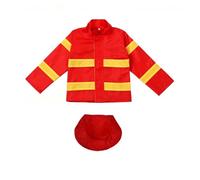 Generico Costume Bambino Pompiere Party Cosplay Completo | Cotone Morbido, Comodo, Leggero, Feste a Tema, Uso Domestico, Autunno, Celebrazioni